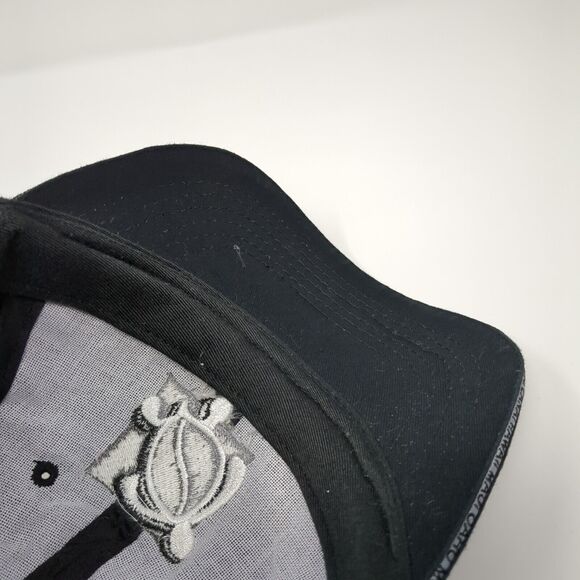 Hawaii Sea Turtle Strapback Hat Black One Size Adjustable Embroidered - Picture 7 of 8